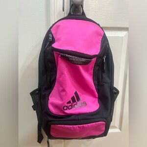 Adidas Stadium 3 backpack team shock pink and black soccer bag